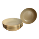 6 deep plates in stoneware