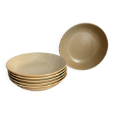 6 deep plates in stoneware