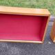 1960s light oak glass wall shelf