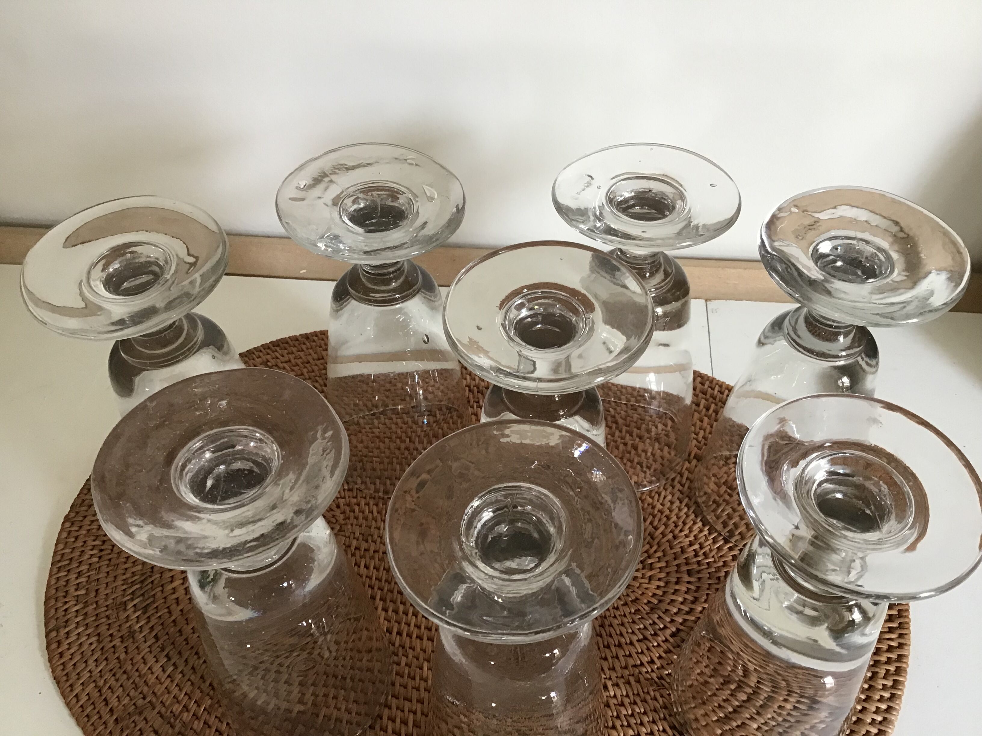 Set of 6 bistro glasses 1900s