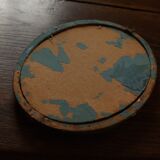 Oval box medallion gilding glass deco accumlulation