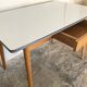 Kitchen table in formica 1960's base wood compass