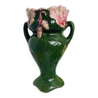 Vase en barbotine Art Nouveau