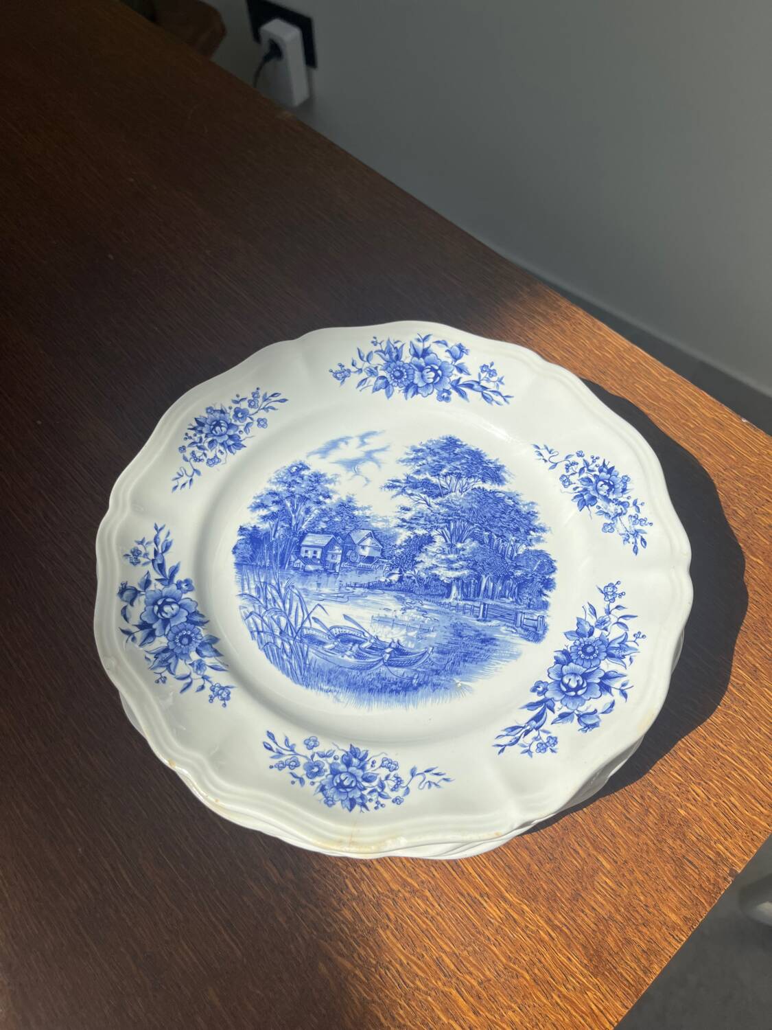 Deep plates Sarreguemines Romantic blue decor