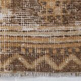 Hand-made wool distressed rug 92x52cm