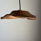 Small wavy flat leaf pendant in teak D:30