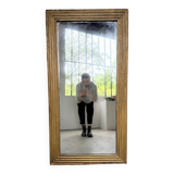 19th century rectangular gilded channel mirror