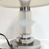 Lampe ancienne design première parte XXème siècle corps verre opalescent