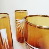 Game decanter and glasses vintage