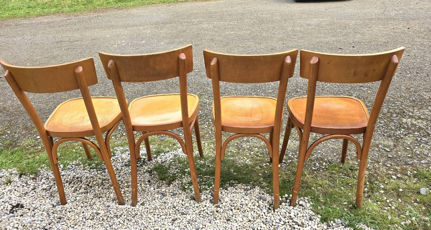 Set of four vintage bistro chairs