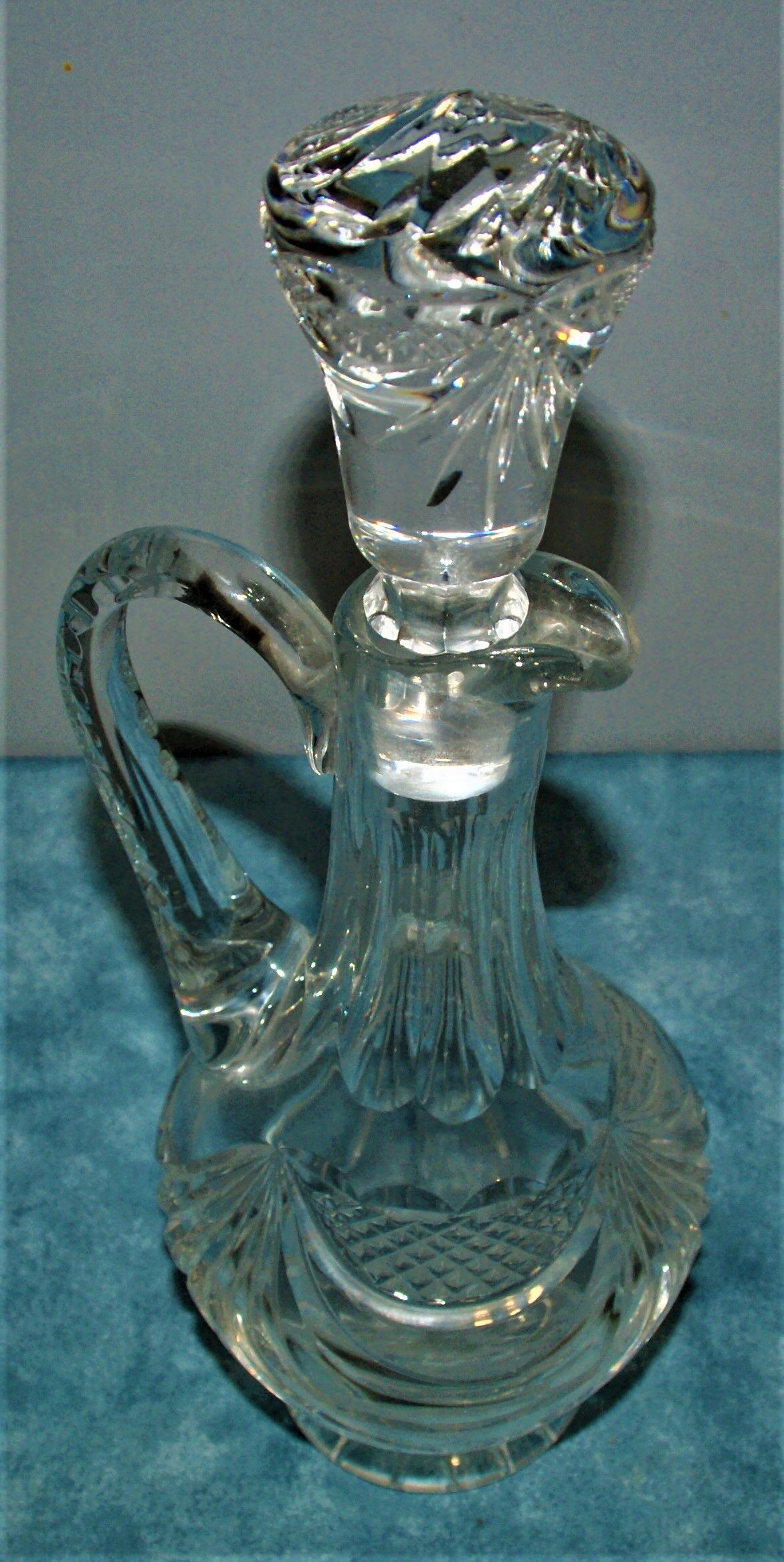Carafe ewer for wine or water crystal cross of lorraine