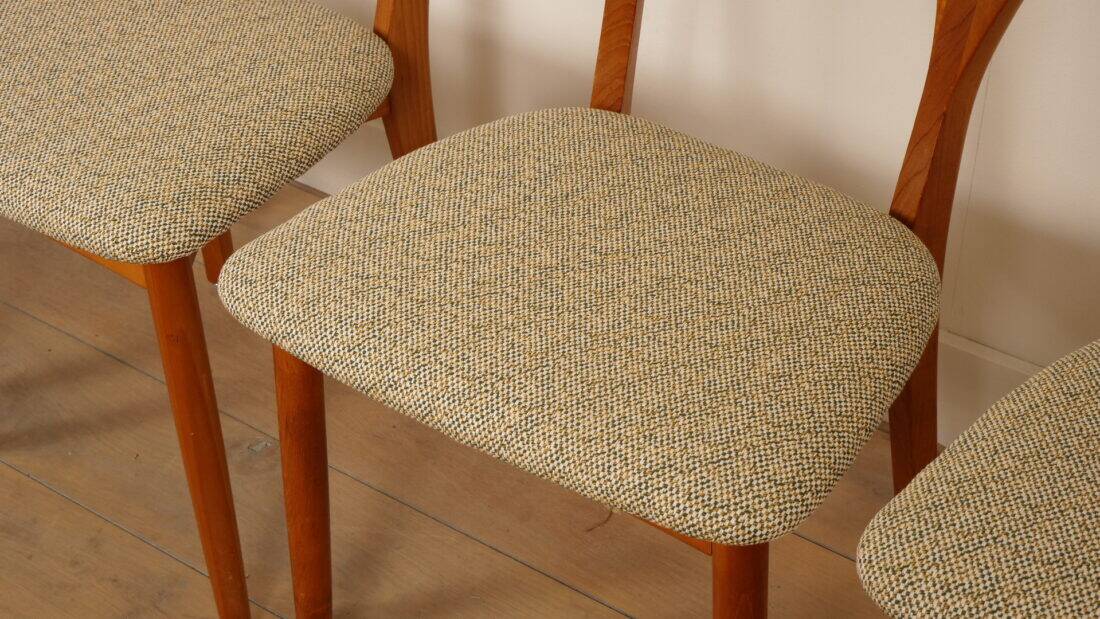 6 chaises de salle à manger | Koefoeds Hornslets | Niels Koefoed | Modèle Peter | Teck