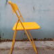 Orange vintage folding chairs