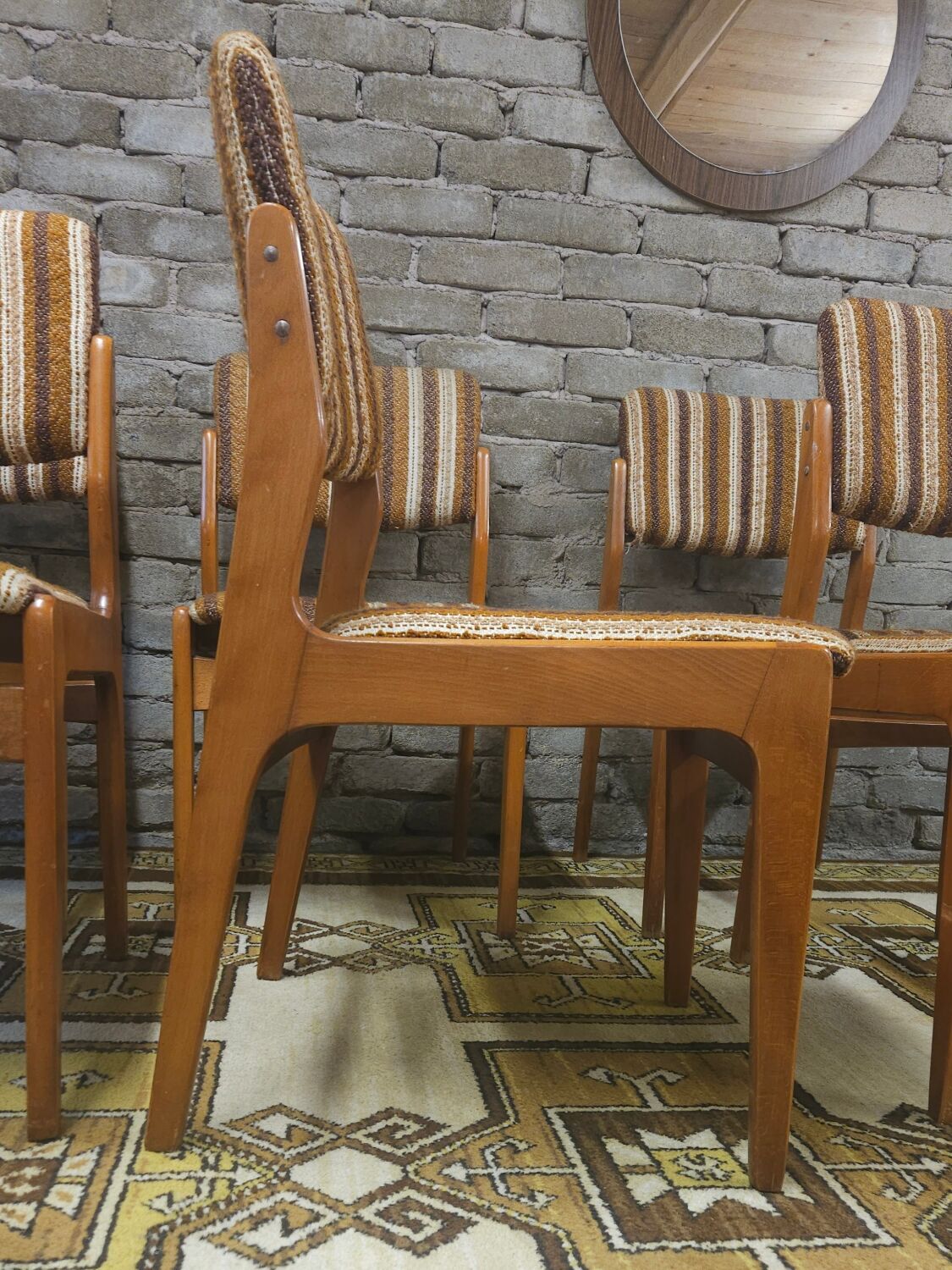 Set of 6 vintage Scandinavian chairs from the 1970s