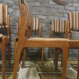 Set of 6 vintage Scandinavian chairs from the 1970s