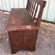 Rustic chest bench in old patina fir.