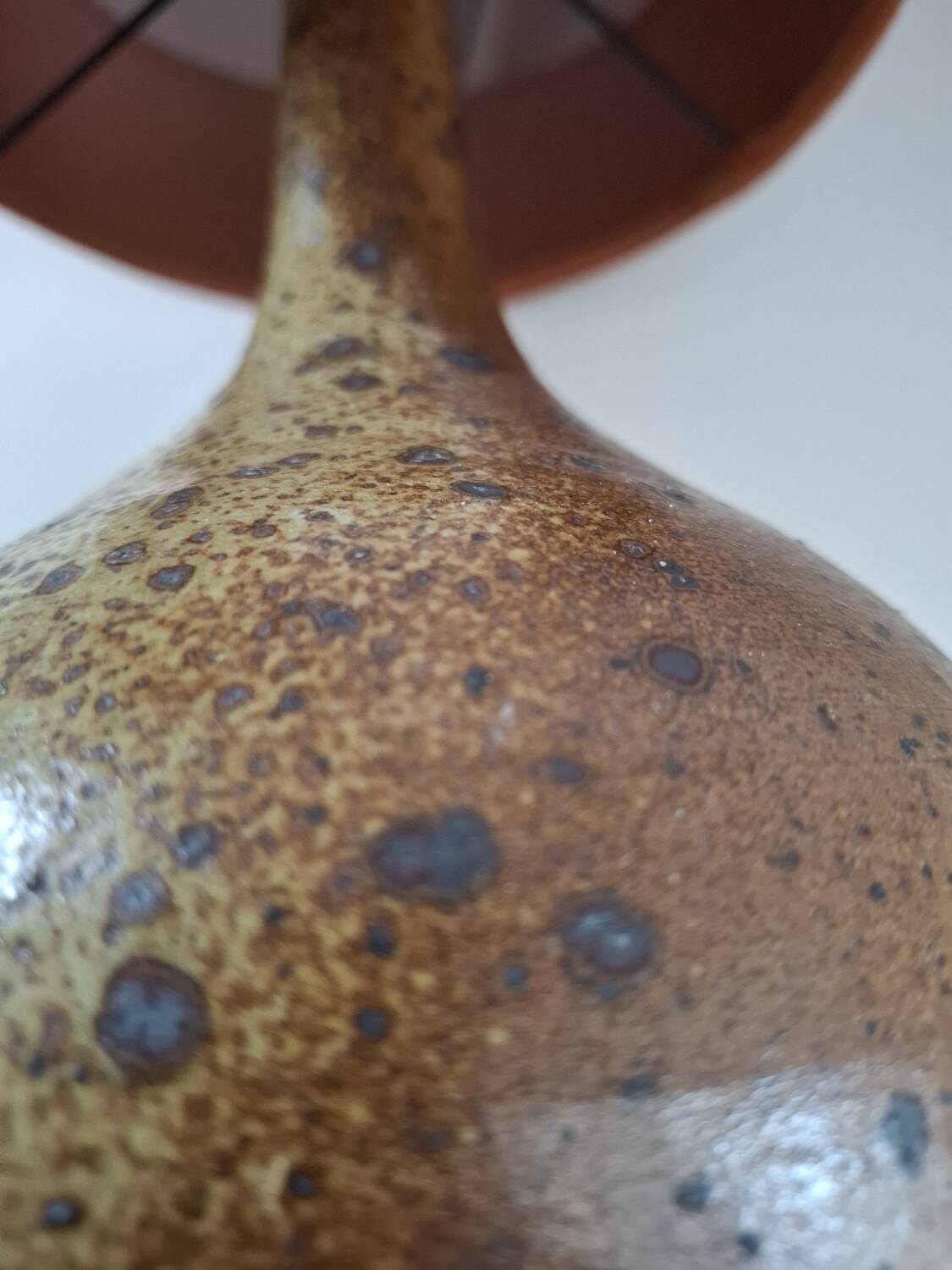 Vintage pyrite stone lamp