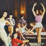 Painting on canvas former ballet dancers signed