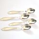 DEETJEN Set of 4 silver-plated metal coffee mocha spoons in modernist design
