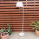 Monix Paris floor lamp in chrome-plated brass and white lacquered metal 1960