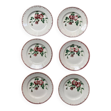 Set of 6 Digoin Sarreguemines Epernay flat plates
