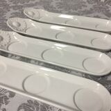 Lot de 8 plateaux a mignardises manufacture Revol France porcelaine dure