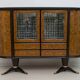 Paolo Buffa Mid-Century Modern Italian Mahogany and Walnut Bar Cabinet, 50