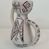 Ceramic vase enamelled by François RE in Vallauris 1960