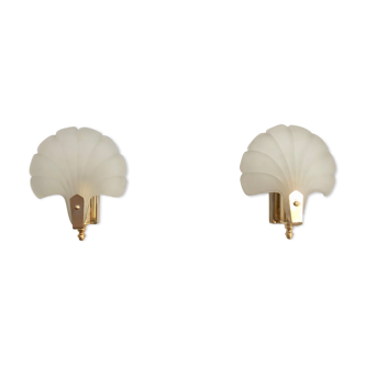 Pair of seashell sconces