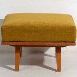 Set of two armchairs and pouf – Mid-century Modern (circa 1950). Three-piece set.