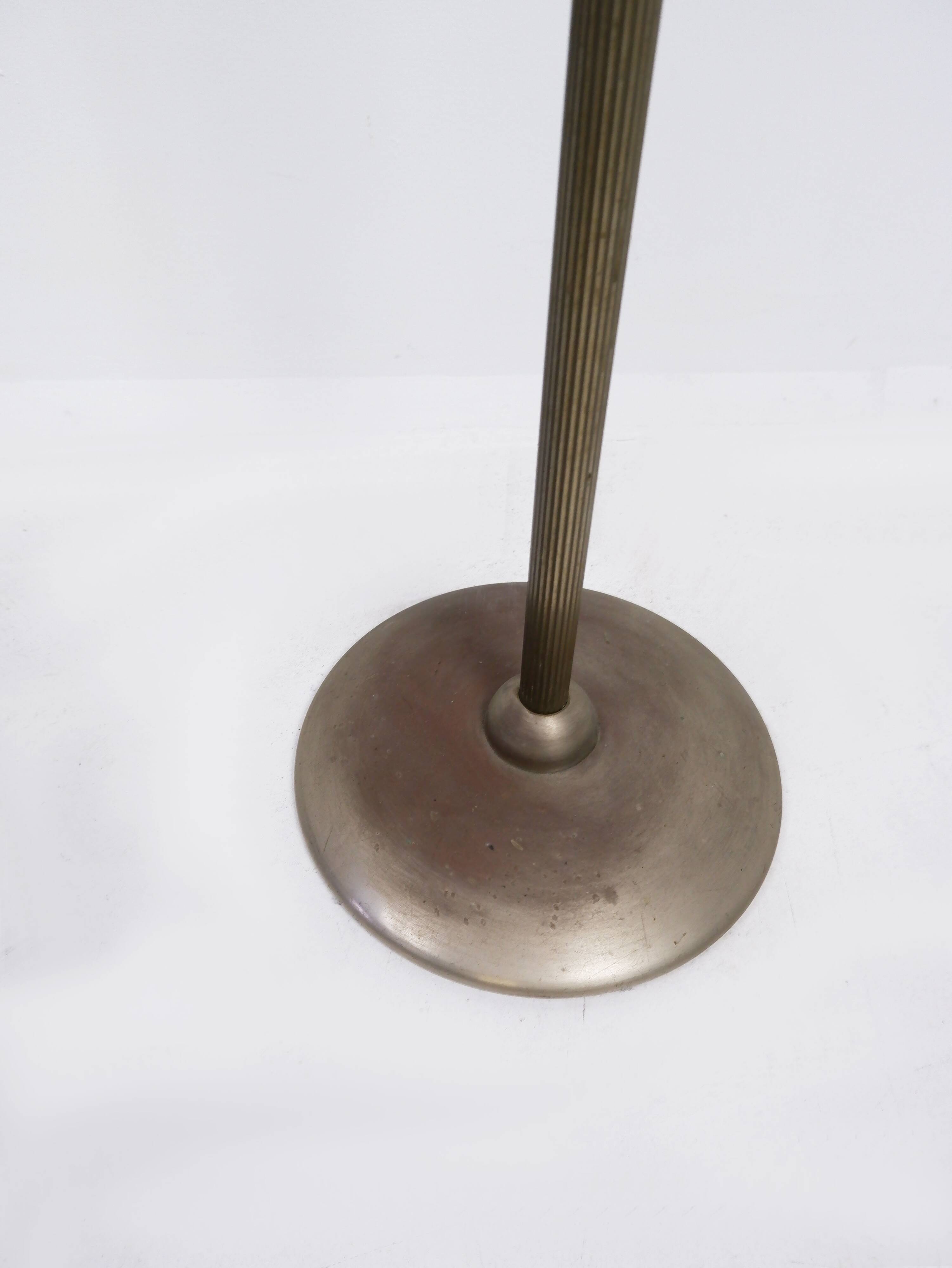 Floor lamp with enamel shade, 1950s