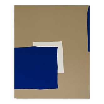 Large contemporary abstract blue Klein