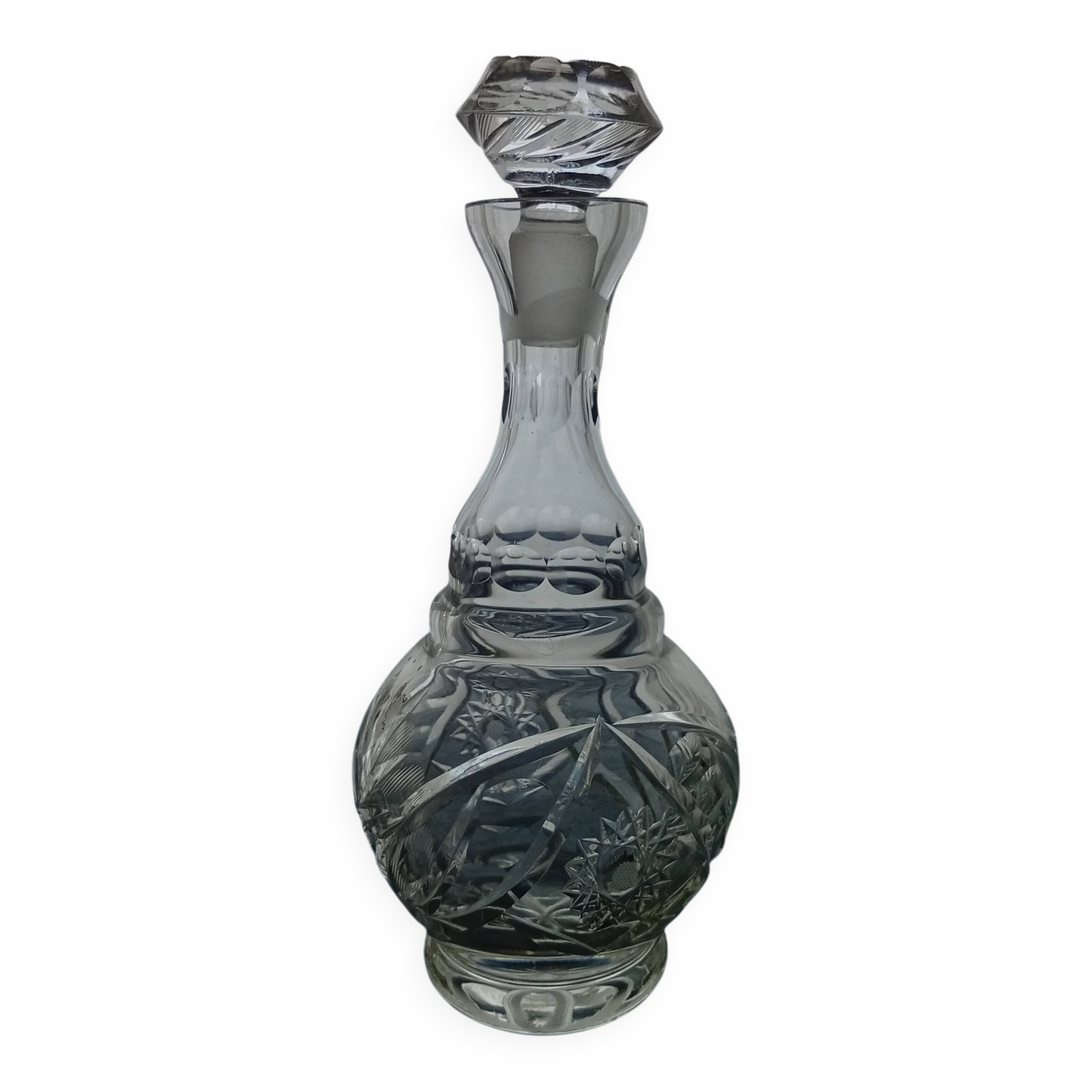 Crystal carafe from Zawiercie and its stopper.