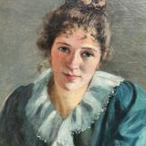 Portrait of a young woman circa 1890 - 1900