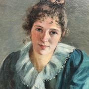 Portrait of a young woman circa 1890 - 1900