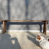 Spinning bench XIXth wooden XL 203cm