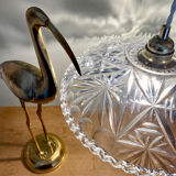 Vintage glass lampshade pendant light - tableware collection -