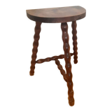 Wooden stool turned feet
