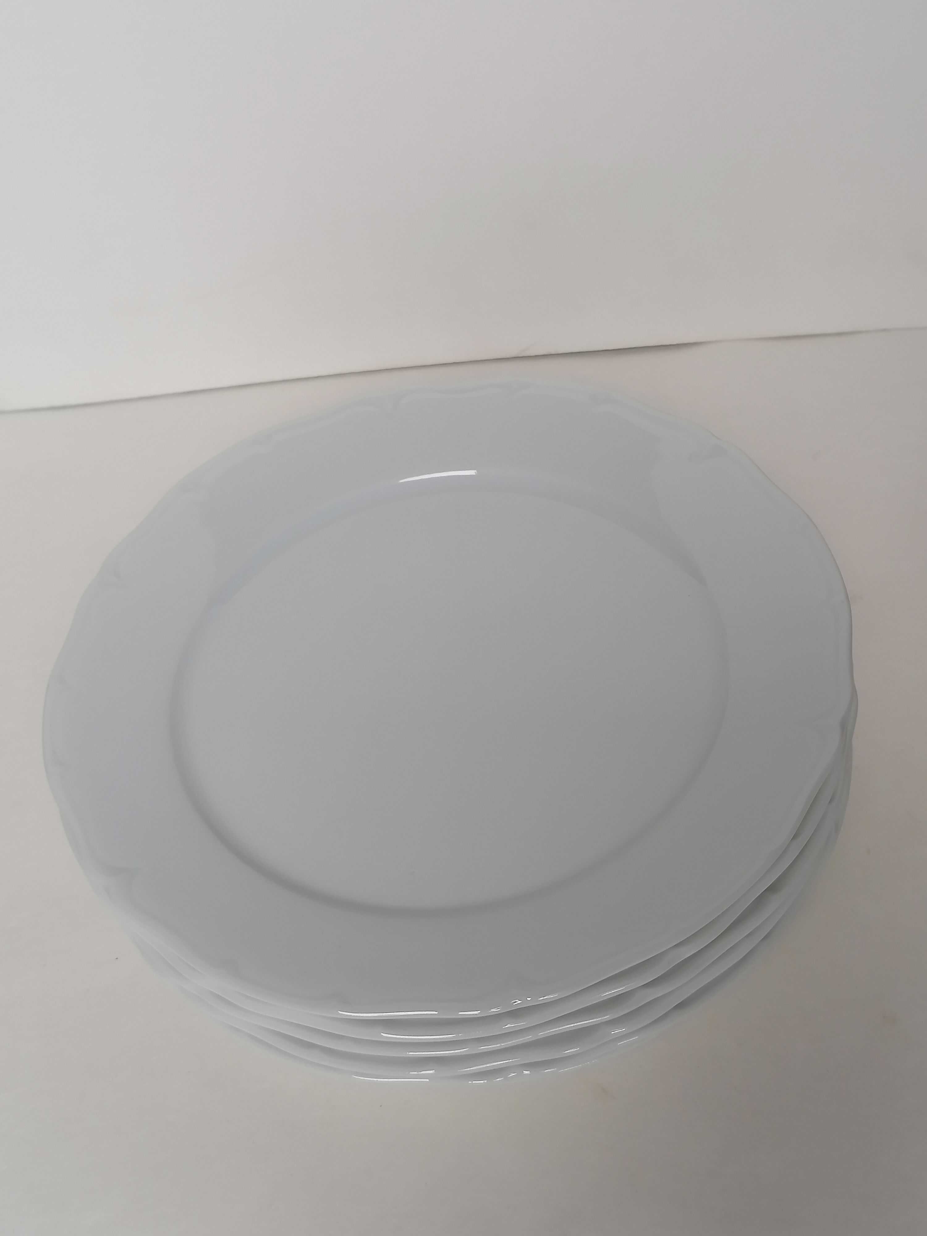 6 Limoges white porcelain plates