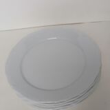 6 Limoges white porcelain plates