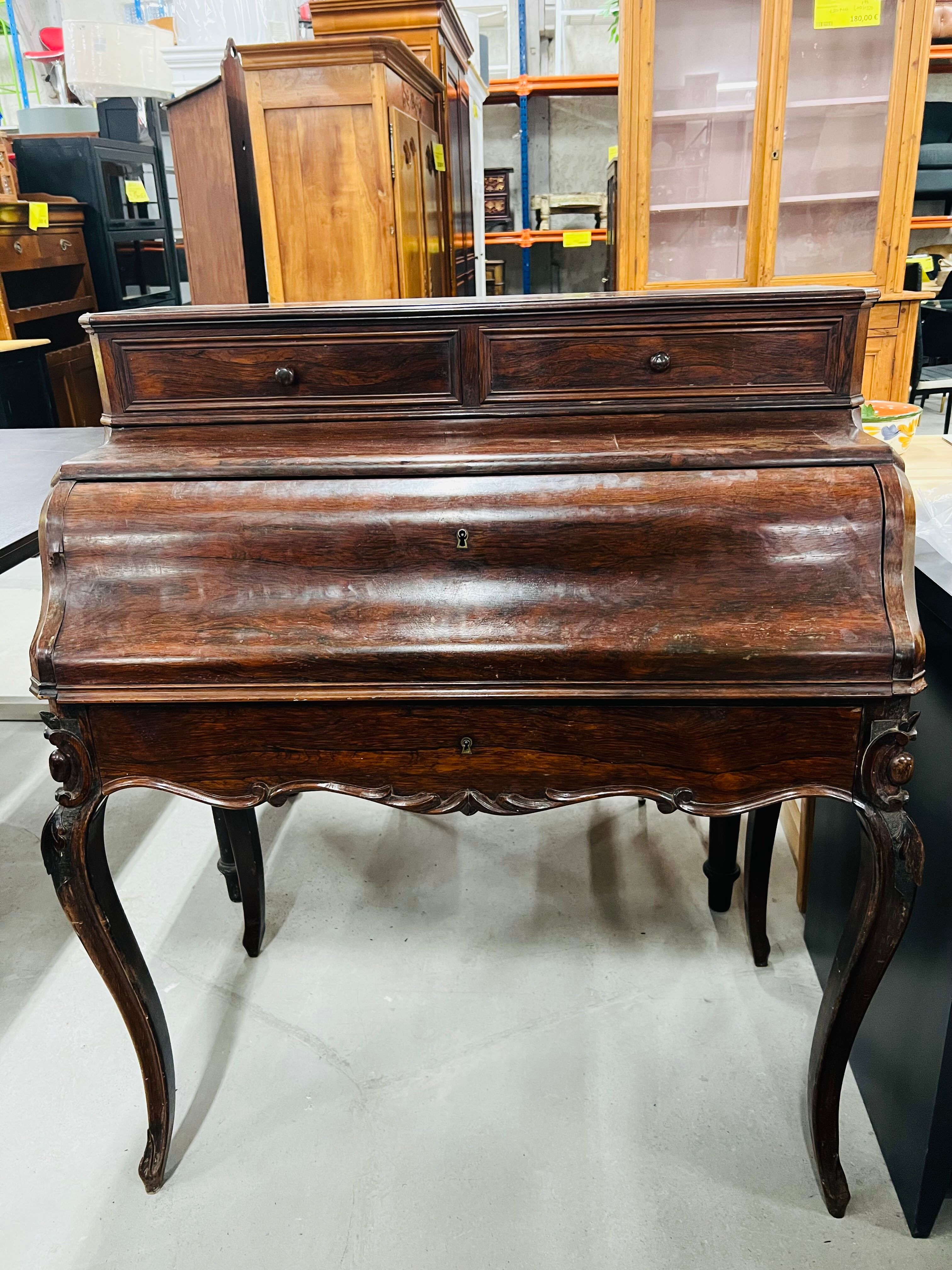 Mahogany secretary mid-nineteenth