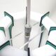 Two-tone white green pendant lamp Harvey Guzzini 60s