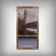 Golden wooden trumeau mirror, Louis XVI style – early 20th century