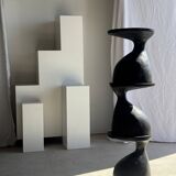 Sexy Neck - Solid wood side table (monoxyle) in organic shape colour