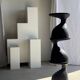 Sexy Neck - Solid wood side table (monoxyle) in organic shape colour