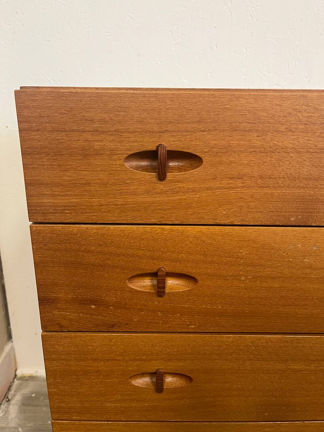 Scandinavian teak chest of drawers from the 1970s.