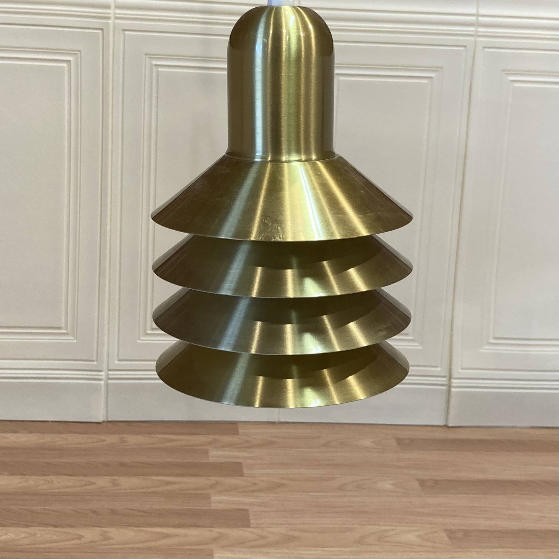 Scandinavian design metal suspension.