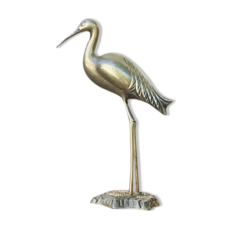 Heron in brass