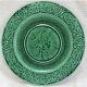 3 fruit plates Sarreguemines majolica shaded enamel Rubelles