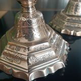 Louis XV chiseled bronze candlesticks
